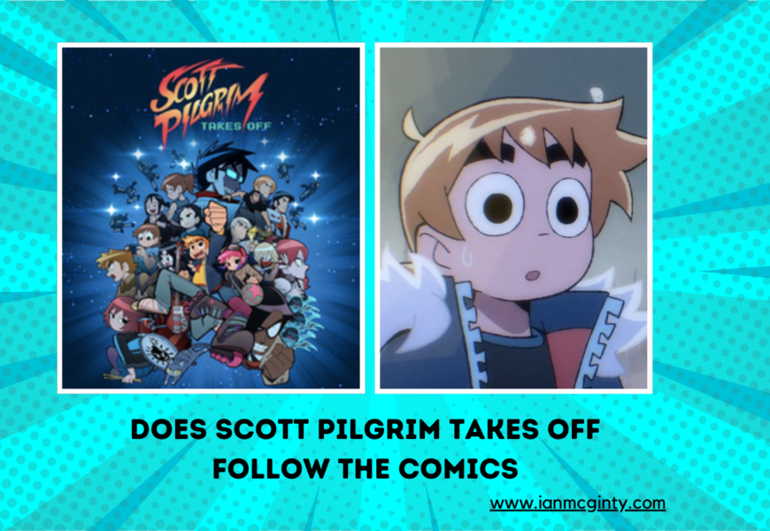 does scott pilgrim takes off follow the comics